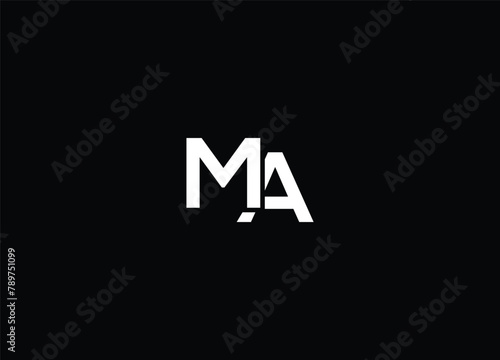 MA initial latter logo design and monogram logo