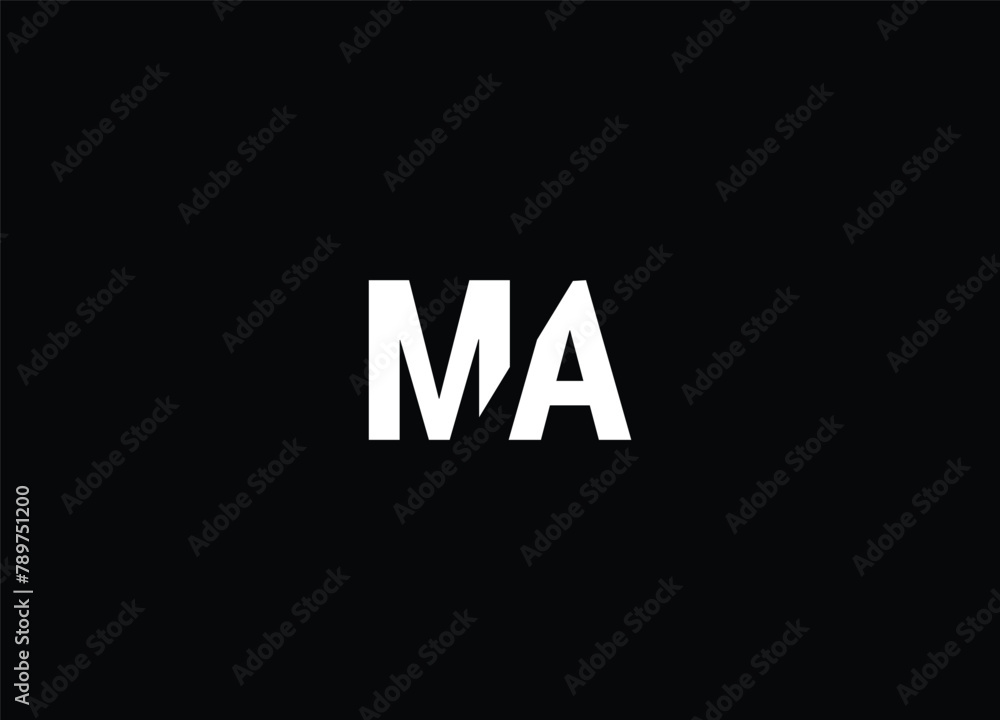 MA initial latter logo design and monogram logo MA initial latter logo design and monogram logo