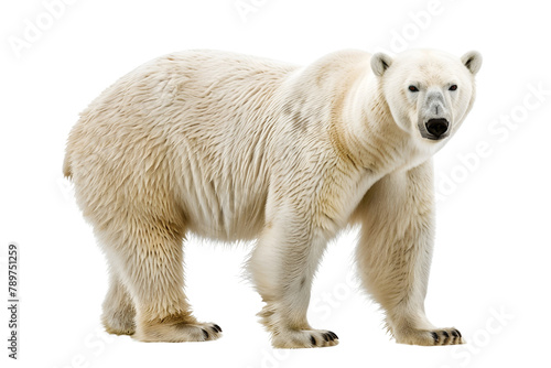 A polar bear standing on a white background © ridjam