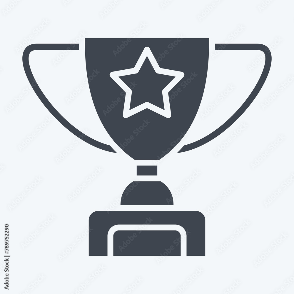 Icon Reward. related to Online Game symbol. glyph style. simple design illustration Icon Reward. related to Online Game symbol. glyph style. simple design illustration