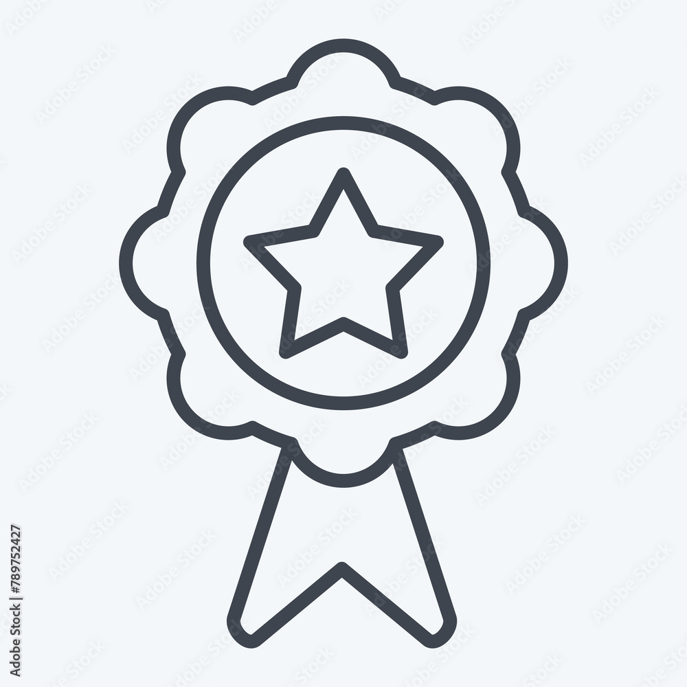 Icon Rank. related to Online Game symbol. line style. simple design illustration Icon Rank. related to Online Game symbol. line style. simple design illustration