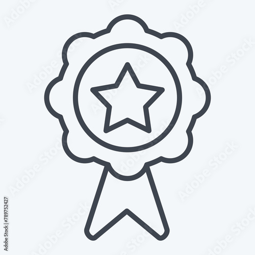 Icon Rank. related to Online Game symbol. line style. simple design illustration