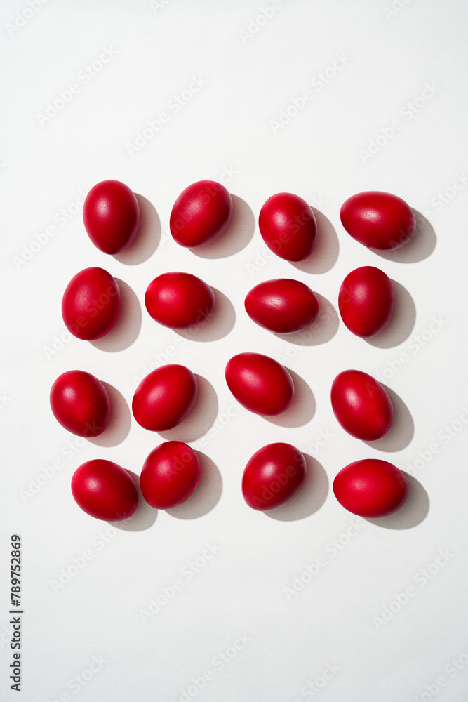 Red Easter Eggs Isolated on White Red Easter Eggs Isolated on White