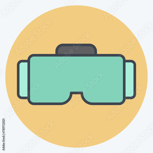 Icon VR Glasses. related to Online Game symbol. color mate style. simple design illustration