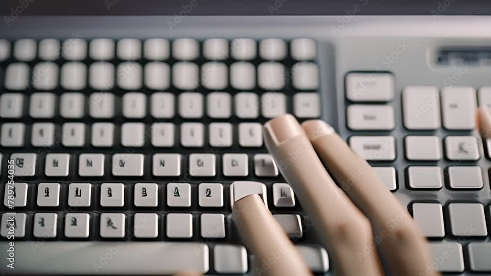 Person Typing on Keyboard at Desk Generative AI Person Typing on Keyboard at Desk Generative AI