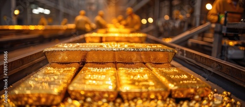 Gold Refinery Workers Dedicated to Producing Pure Bullion Bars