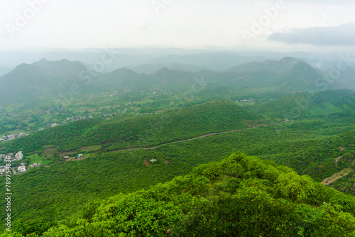 Green landscape in Udaipur, Rajasthan, India