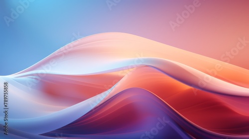 Gentle flow of energy waves in a soft modern 3D backdrop