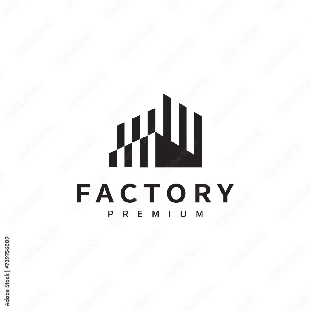 Factory logo design illustration 3