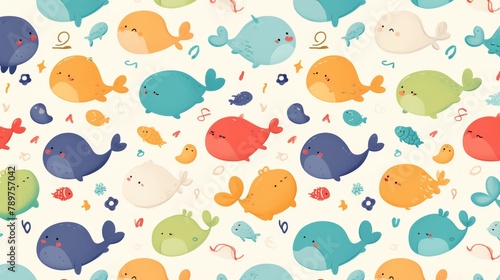 Cute Figures Pattern Texture Wallpaper Background