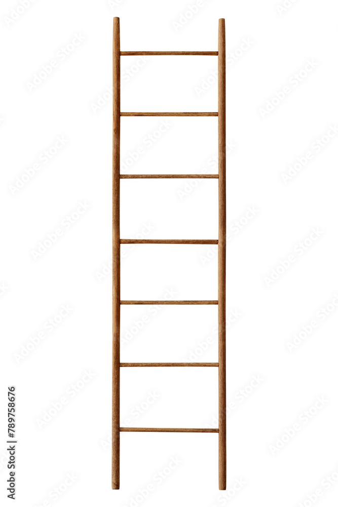 Wooden ladder png sticker, isolated tool image, transparent background Wooden ladder png sticker, isolated tool image, transparent background