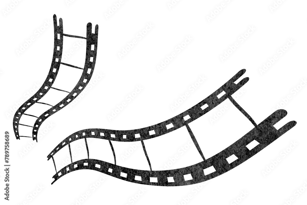 Movie film reel png sticker, entertainment graphic, transparent background