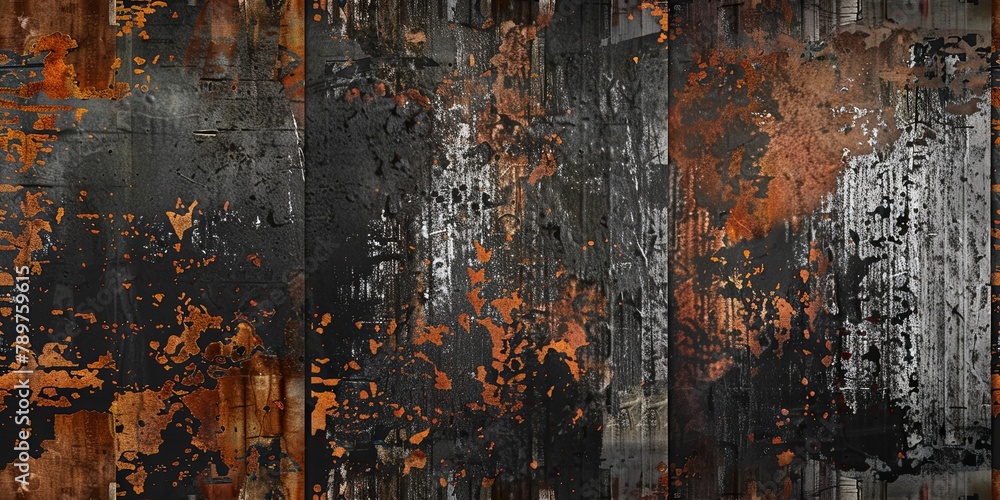 Immersive urban grunge texture showcasing raw decay and deterioration. Abstract backdrop. AI Image