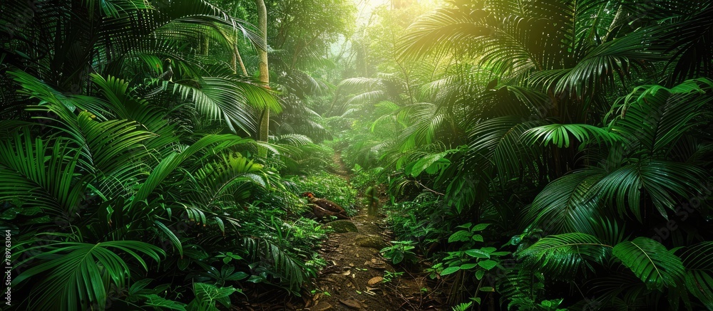 Explorers Trek Through Dense Rainforest Reveals Exotic Wildlife and Vibrant Flora