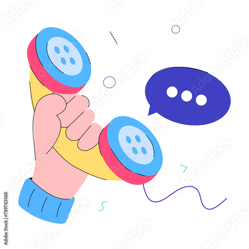 Here is a doodle mini illustration of telephonic communication 
