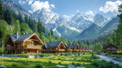 Serene Summer Retreat: Eco Wooden Cabin in the Majestic Alps - Perfect for Relaxation and Vacation © hisilly