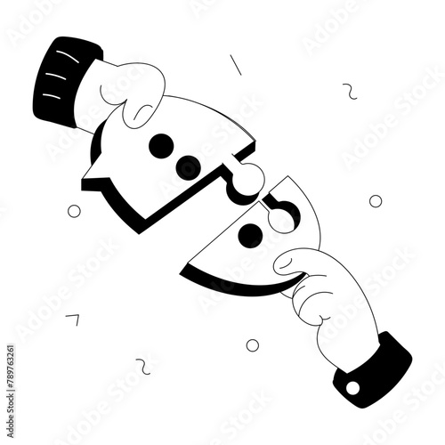 Here is a doodle mini illustration of communication 