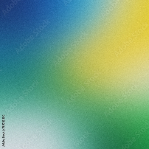 Blue Yellow Green White Gradient. Noise Texture. backdrop for header, banner, Poster Design. Vibrant Grunge Grainy Background. empty space, templet.