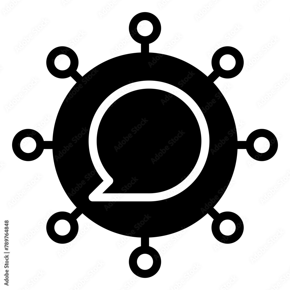 Message Blasting icon, glyph icon style Message Blasting icon, glyph icon style