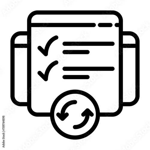 Subscription icon, line icon style