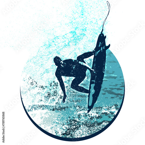 surf, ilustracion, olas, silueta, pegatina, surfista, vector	