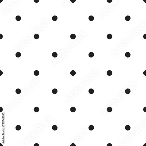 Abstract seamless pattern with black dots in honeycomb order. Geometric background.