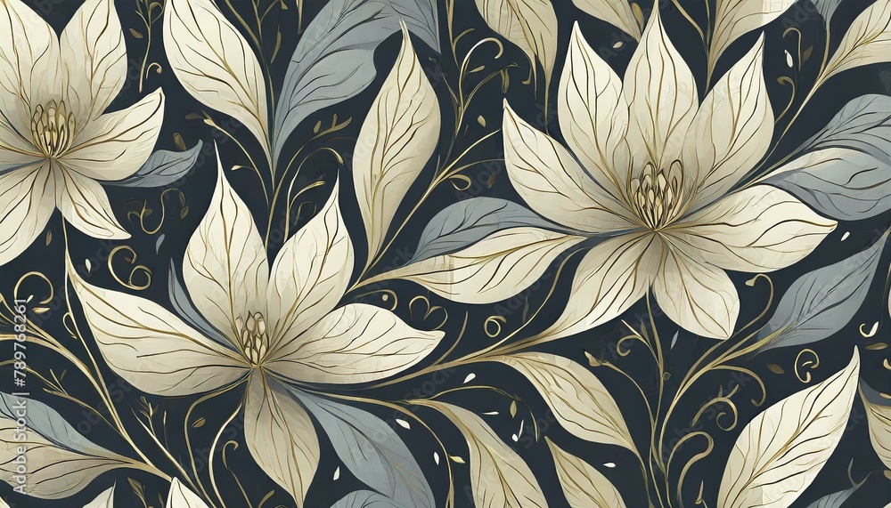 Seamless floral ornament on background. Seamless floral ornament on background.