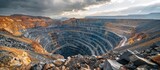 Expansive Open Pit Mining Evaluating Mineral Deposits and Extraction Feasibility