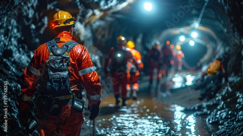Miners Conduct Underground Safety Simulation to Practice Emergency Response and Rescue photo