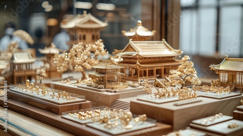 Intricate Model of a Gold Jewelry Workshop Showcasing Traditional and Contemporary Craftsmanship