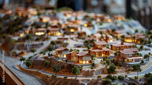 Miniature Model of Sustainable Gold Mining Community Balancing Economic and Environmental Factors