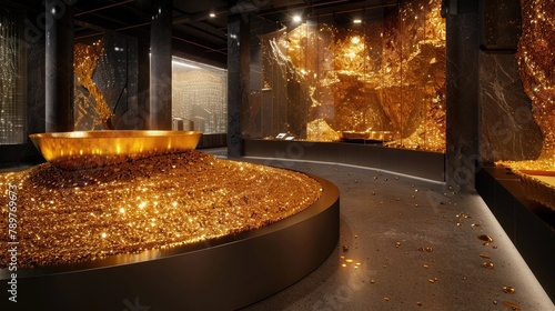 Designers Present Opulent Gold Themed Interactive Installation Exploring Themes of Wealth and Abundance