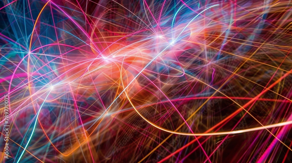 A beautiful abstract background of Neon lines A beautiful abstract background of Neon lines