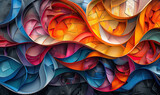 Closeup of the dimensionhopping street art reveals a kaleidoscope of colors and shapes, as the vibrant murals defy the boundaries of space and time, inviting passersby to glimpse into alternate realit