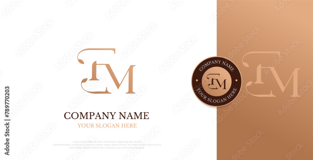 Initial FM Logo Design Vector Initial FM Logo Design Vector