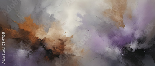 Abstract painting watercolor background texture with dim gray, old lavender and rosy brown colors and space photo