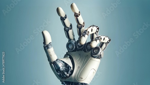 Robot hand on background