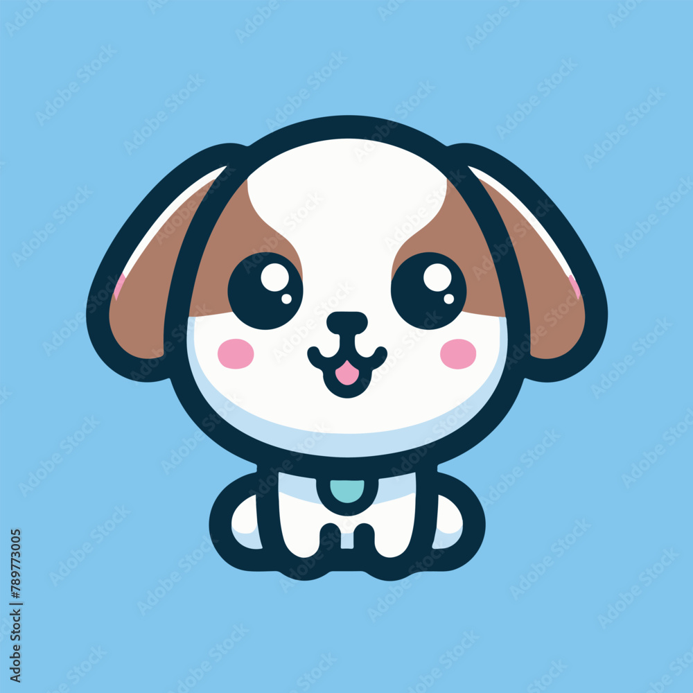 cute dog logo vector.