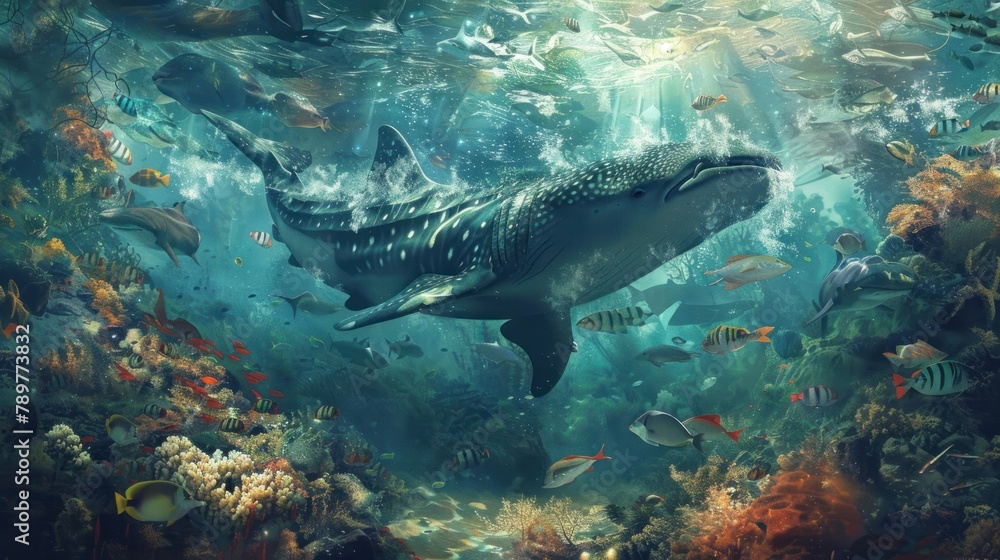 World Ocean art illustration