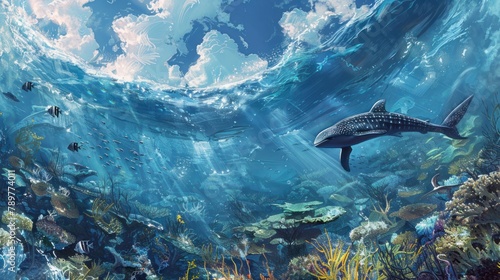 World Ocean art illustration