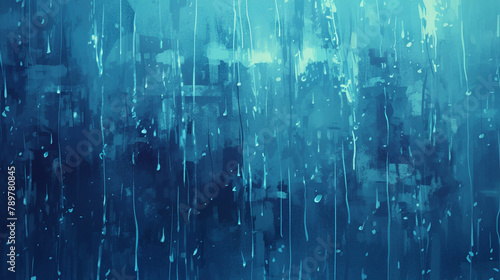 豪雨の風景　Generative AI photo
