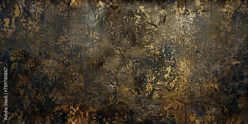 Antiqued brass texture for a vintage background AI Image