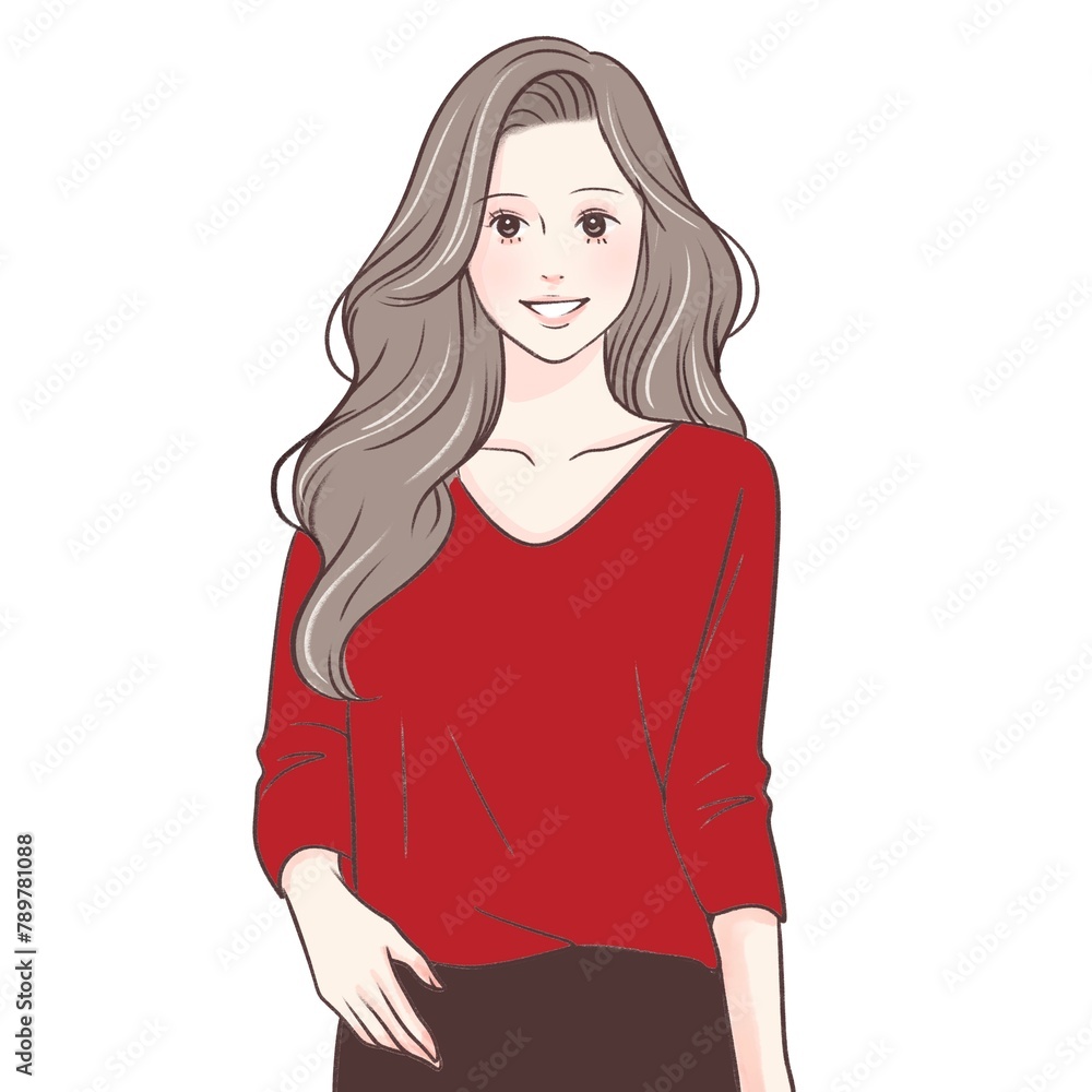 女性・女の子のイラスト素材 女性・女の子のイラスト素材
