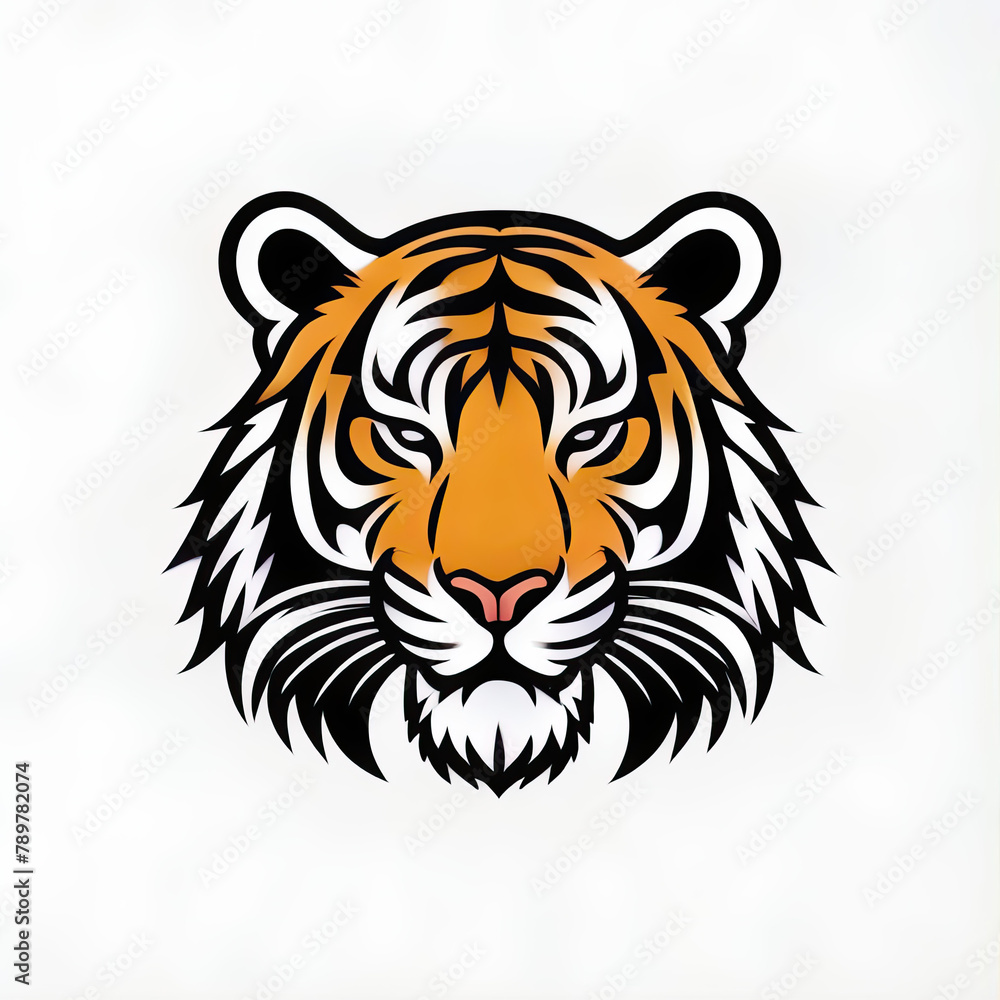 Tiger icon or tiger logo, tiger head mascot, illustration of an tiger, tiger head vector, lion head mascot, chinese tiger logo, Logo tiger, icon tiger