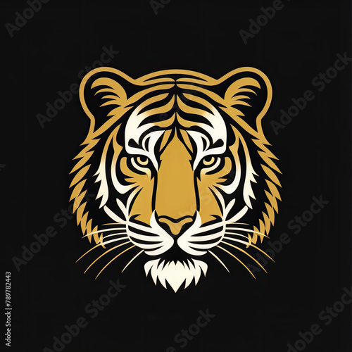 Tiger icon or tiger logo  tiger head mascot  illustration of an tiger  tiger head vector  lion head mascot  chinese tiger logo  Logo tiger  icon tiger  gold tiger
