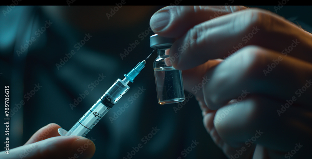 Drawing Vaccine from Vial with Syringe Close-Up
Drawing Vaccine from Vial with Syringe Close-Up