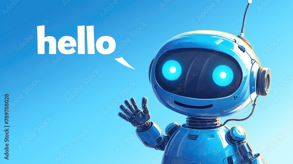 The animated robot boy enthusiastically greets with a cheerful hello in this artwork enclosed within a clipping path adding great value to graphic design projects and cartoon illustrations The animated robot boy enthusiastically greets with a cheerful hello in this artwork enclosed within a clipping path adding great value to graphic design projects and cartoon illustrations