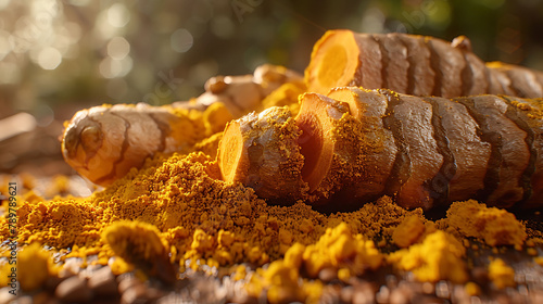 turmeric rhizome and turmeric powder