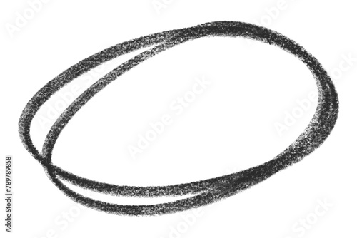 PNG black doodle oval shape sticker, transparent background