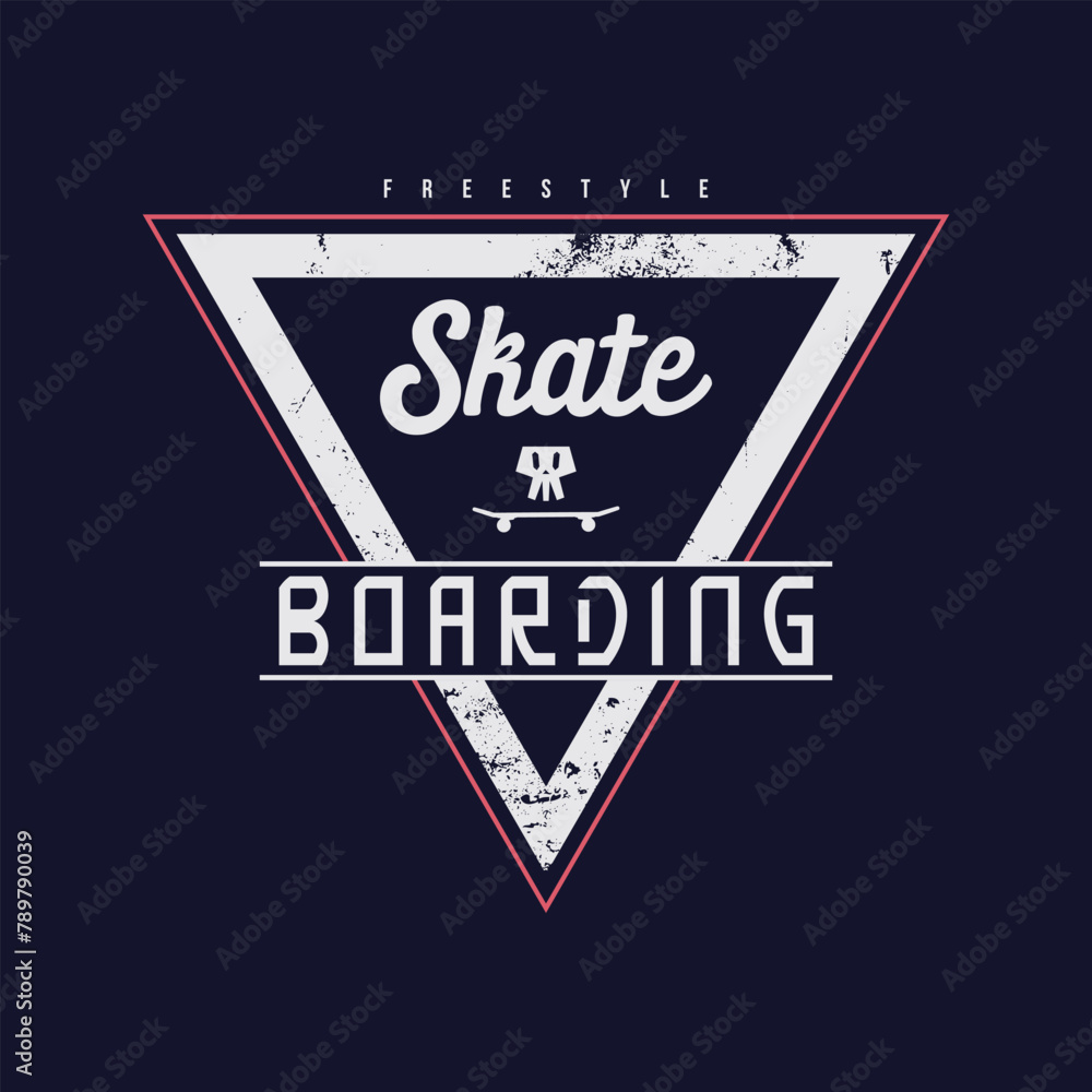 Skateboard illustration and typography, perfect for t-shirts, hoodies, prints etc.